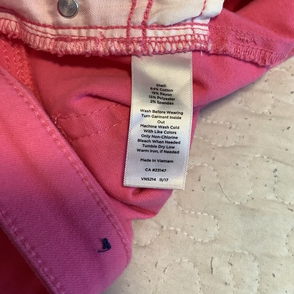 Talbots EUC Bright Pink High Rise Jegging Crop~10 - Picture 4 of 9